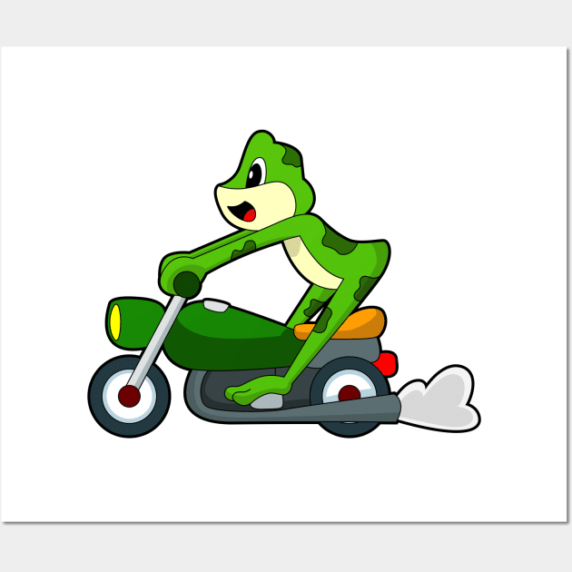 Frog Motorcycle Wall Art by Markus Schnabel
